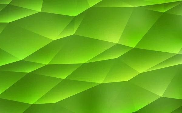 Copertura Vettoriale Verde Chiaro Stile Poligonale Triangoli Sfondo Astratto Con — Vettoriale Stock