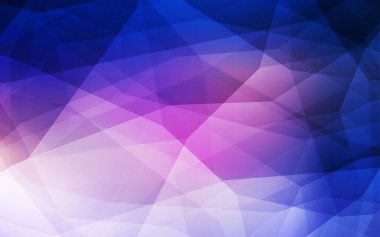 Koyu pembe, mavi soyut poligonal şablon vektör. Poligonal illüstrasyon parlayan, hangi üçgen oluşur. İşiniz için yeni tasarım.