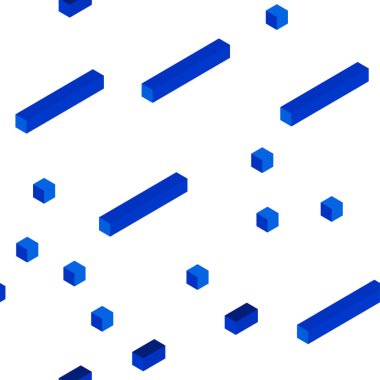 Koyu mavi rhombus kesintisiz, izometrik şablonuyla vektör. Dikdörtgenler ile soyut degrade illüstrasyon. Desen için modaya uygun Kumaş, duvar kağıtları.