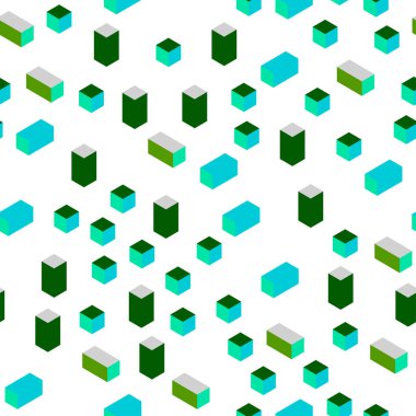 Açık mavi, yeşil çizgiler, dikdörtgenler ile vektör kesintisiz, izometrik düzeni. Dikdörtgenler ile soyut degrade illüstrasyon. Kartvizit, Web siteleri için şablon.