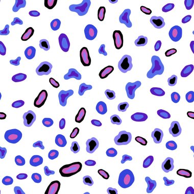 Açık mavi, kırmızı vektör sorunsuz düzen daire şekilleriyle birlikte. Kabarcıkları ile soyut tarzda bulanık dekoratif tasarım. Kartvizit, Web siteleri için şablon.