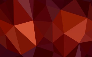 Koyu pembe vektör üçgen çizim. Üçgenlerden oluşan parlayan çokgen çizimler. Cep telefonunun arka planının şablonu.