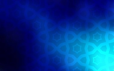 Koyu mavi vektör arka plan renkli yıldız ile. Bulanık arka plan gradyan ile üzerinde yıldız. Web siteleri, açılış sayfaları için desen.