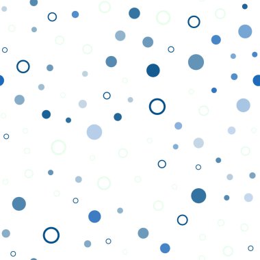 Kabarcıkları ile mavi vektör sorunsuz arka plan ışık. Bulanık daireler doğa tarzı ile güzel renkli resimde. Kartvizit, Web siteleri için şablon.