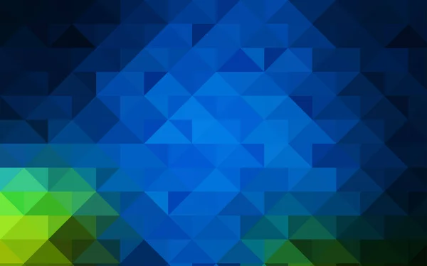 深蓝色 绿色矢量低多边形模板 创造性的插图在半色调风格与渐变 为您的企业提供全新的设计 — 图库矢量图片