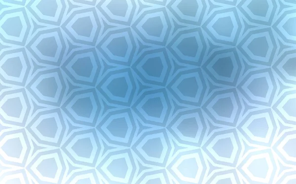 Світло Blue Векторна Текстура Барвистими Гексагонами Блискуча Абстрактна Ілюстрація Шестикутному — стоковий вектор