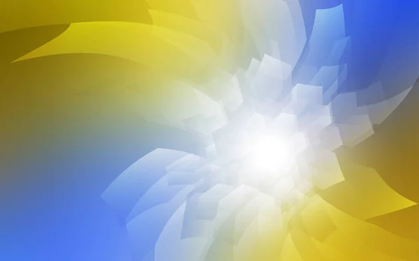 Lichtblauw Gele Vector Sjabloon Zeshoekige Stijl Witte Achtergrond Met Kleurrijke — Stockvector