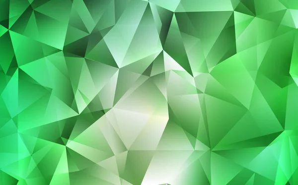 Işık Yeşil Vektör Doku Üçgen Tarzı Modern Soyut Illüstrasyon Renkli — Stok Vektör
