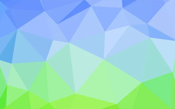 淡いブルー 緑ベクトル三角形モザイク カバー 三角形の抽象的なスタイルにカラフルなイラスト ビジネス デザインのブランドの新しいスタイル — ストックベクタ