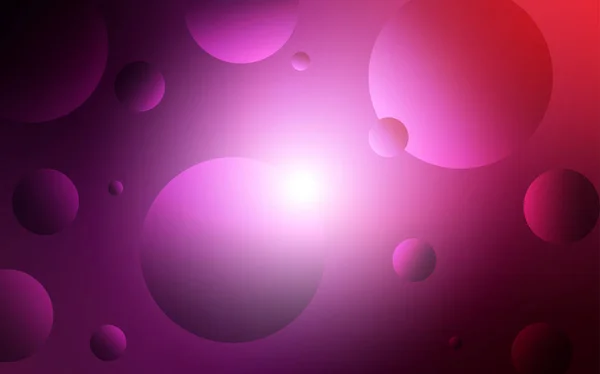 Темно Фиолетовая Розовая Векторная Компоновка Кружочками Абстрактная Иллюстрация Цветными Пузырями — стоковый вектор