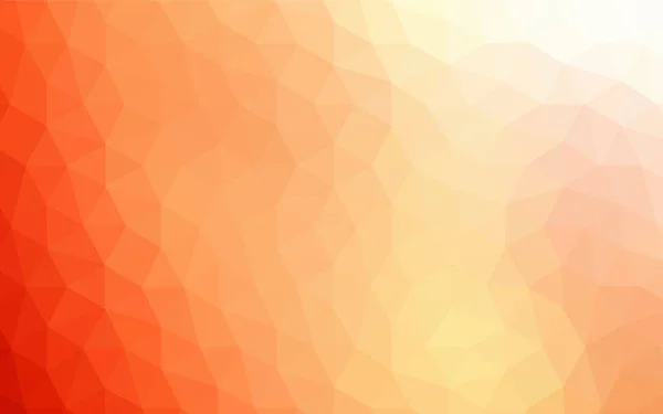 Licht Orange Vektor Low Poly Abdeckung Ein Muster Mit Polygonalen — Stockvektor