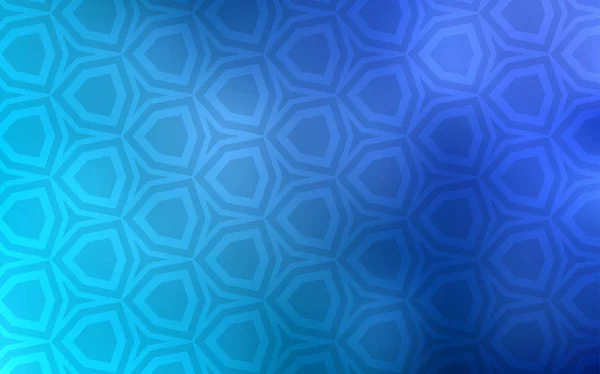 六角形の光の青いベクトル背景 カラフルな六角形と背景をぼかし 小冊子のパターン — ストックベクタ