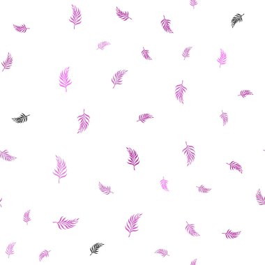 Hafif pembe vektör sorunsuz doodle zemin yaprakları ile. Zarif bir parlak örnek yaprakları doğal tarzı ile. Kartvizit, Web siteleri için şablon.