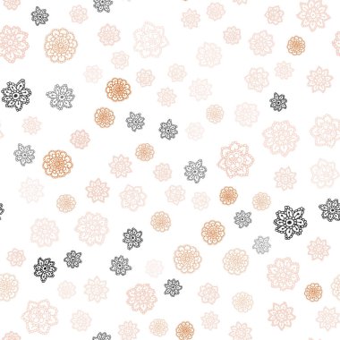 Işık kırmızı, sarı vektör sorunsuz kapak güzel kar taneleri ile. Parlayan illüstrasyon kar Noel tarzı ile renkli. Kartvizit, Web siteleri için şablon.