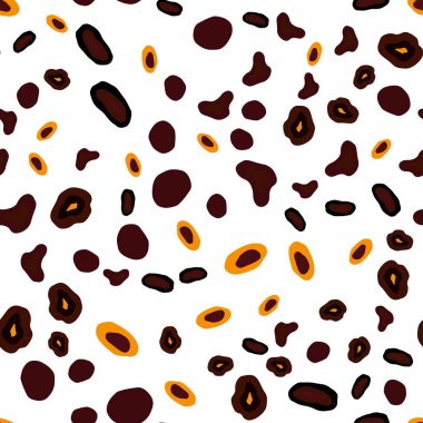 Koyu turuncu vektör kabarcıkları ile sorunsuz arka plan. Soyut illüstrasyon renkli baloncuklar doğa tarzı ile. Desen tasarım pencere panjur, perdeler.