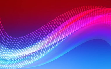 Açık mavi, kırmızı vektör şablon daireler, üçgenler ile. Glitter soyut resim bağlantı üçgen yapısı ile. Reklamlar, el ilanları için desen.