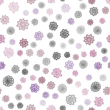 Koyu pembe, sarı renkli kar taneleri ile sorunsuz doku vektör. Bulanık arka plan gradyan ile kar. Desen tasarım kumaş, duvar kağıtları.