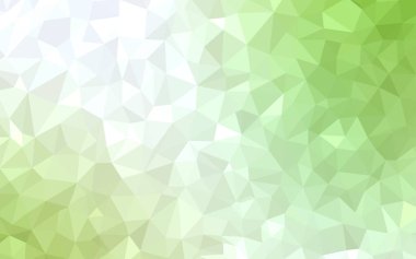 Açık yeşil, sarı vektör üçgen zemin parlayan. Üçgenler ile modern soyut resim. Afiş için tamamen yeni şablon.