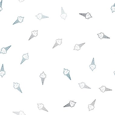 Açık mavi, yeşil vektör sorunsuz kapak dondurma dondurma ile. Soyut Ice - cream koni renkli gradyan ile kümesi. Reklam, kitapçıklar, broşürler restoranlar için desen.