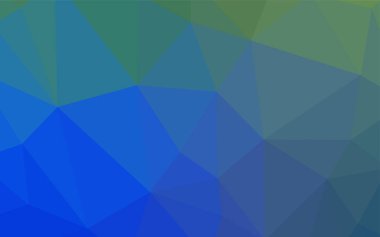 Açık mavi, vektör soyut poligonal şablon yeşil. Noktalı resim stili üçgenler ile yaratıcı çizimde. Tasarımınız için üçgen desen.