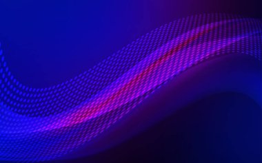 Koyu pembe, mavi arka plan ile baloncuklar, satırları vektör. Üçgen yapısı ile soyut tarzda dekoratif tasarım. Tasarım, iş reklam için.