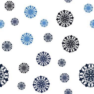 Koyu mavi renkli kar taneleri ile sorunsuz doku vektör. Bulanık arka plan gradyan ile kar. Desen için modaya uygun Kumaş, duvar kağıtları.