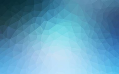 Hafif mavi vektör poligonal şablonu. Noktalı resim stili üçgenler ile yaratıcı çizimde. Tasarımınız için üçgen desen.