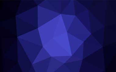 Koyu mavi vektör soyut mozaik arka plan. Tamamen yeni bir renk illüstrasyon poligonal bir tarzda. Afiş için tamamen yeni şablon.