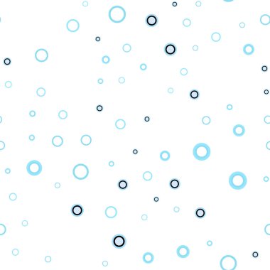 Hafif mavi vektör daire şekilleri ile sorunsuz düzeni. İllüstrasyon renkli soyut daireler parlayan ayarlanmış. Desen için modaya uygun Kumaş, duvar kağıtları.