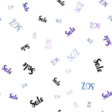 Açık mavi, kırmızı vektör satış fiyatları % 30 ile sorunsuz doku. Renkli illüstrasyon izole satış fiyatları ile parlayan. Süper satış siyah Cuma için zemin.