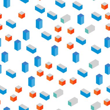 Karanlık çok renkli vektör kesintisiz, izometrik arka plan ile dikdörtgenler. Modern Soyut illüstrasyon renkli dikdörtgenler ile. Tasarım için duvar kağıdı, kumaş üreticileri.