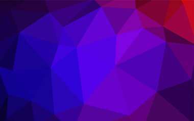 Koyu mavi, kırmızı soyut mozaik desen vektör. Gradyan ile zarif parlak poligonal illüstrasyon. Desen için bir marka kitabın zemin.