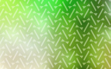 Işık yeşil vektör arka plan ile üçgenler, satırları. Üçgenler ile soyut tarzda dekoratif tasarım. Duvar kağıtları için şablon.