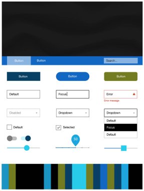 Açık mavi, vektör malzeme tasarım kiti sıvı şekilleri ile yeşil. Renkli resimde gradyan ile soyut memphis tarzı. Bu web siteleri için kullanabileceğiniz şablon.