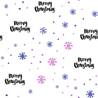 Açık mavi, kırmızı vektör Noel kar taneleri ile seamless modeli. Soyut şablonundaki kar ile renkli resimde parlayan. Duvar kağıdı, kumaş üreticileri için modaya uygun bir tasarım.