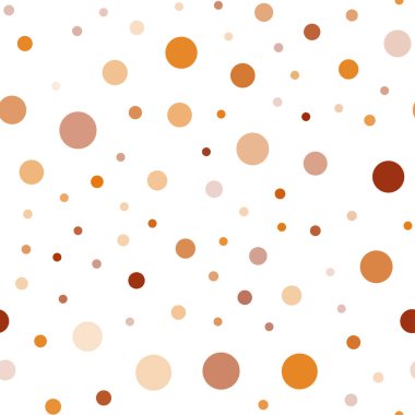 Işık turuncu vektör sorunsuz zemin noktalar ile. Modern Soyut illüstrasyon renkli su ile bırakır. Desen tasarım kumaş, duvar kağıtları.