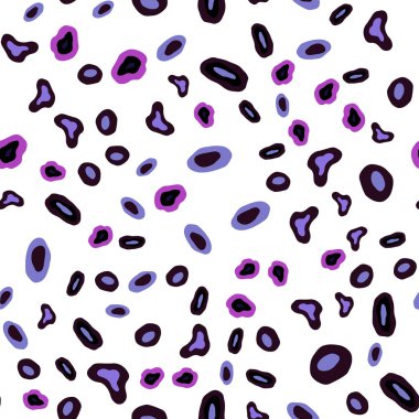 Açık mavi, kırmızı vektör küreler ile seamless modeli. Bulanık damla Glitter soyut Illustration yağmur. Desen için modaya uygun Kumaş, duvar kağıtları.