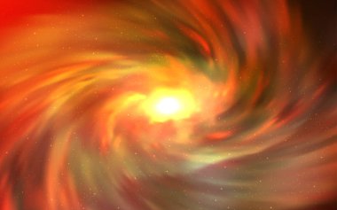 Kozmik yıldız ile ışık turuncu vektör düzeni. Gökyüzü yıldızlarla illüstrasyon soyut şablonunda parlayan. Desen fütüristik reklam, kitapçıklar için.