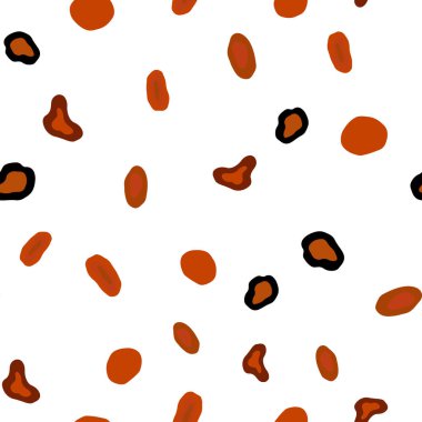 Koyu turuncu vektör noktalar ile sorunsuz kapak. Soyut illüstrasyon renkli baloncuklar doğa tarzı ile. Desen tasarım pencere panjur, perdeler.