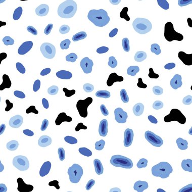 Hafif pembe, mavi vektör noktalar ile sorunsuz kapak. İllüstrasyon renkli soyut daireler parlayan ayarlanmış. Desen tasarım kumaş, duvar kağıtları.