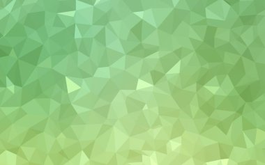 Işık yeşil vektör poligonal model. Noktalı resim stili üçgenler ile yaratıcı çizimde. İşiniz için yeni tasarım.