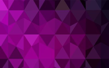 Koyu pembe soyut poligonal desen vektör. Poligonal illüstrasyon parlayan, hangi üçgen oluşur. Tasarımınız için üçgen desen.