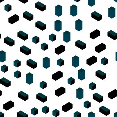 Koyu mavi çizgiler, dikdörtgenler kesintisiz, izometrik düzeniyle vektör. İllüstrasyon renkli dikdörtgenler dizi. Kartvizit, Web siteleri için şablon.