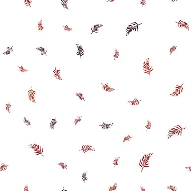 Koyu turuncu vektör sorunsuz doodle desen yaprakları ile. Bulanık tarzı ile yeni renkli resimde bırakır. Desen tasarım kumaş, duvar kağıtları.