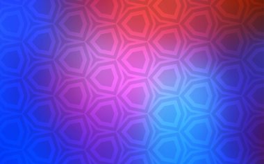 Açık mavi, kırmızı vektör arka plan ile altıgen yanarak bahislerin doğru. Soyut illüstrasyon renkli altıgenler ile. Desen doku duvar kağıdı için.