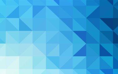 Hafif mavi vektör soyut poligonal şablonu. Gradyan ile poligonal soyut resim. Tasarımınız için üçgen desen.