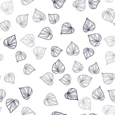 Yaprakları ile koyu mor vektör sorunsuz doodle arka plan. Dekoratif illüstrasyon soyut şablonundaki karalamalar ile. Desen tasarım kumaş, duvar kağıtları.