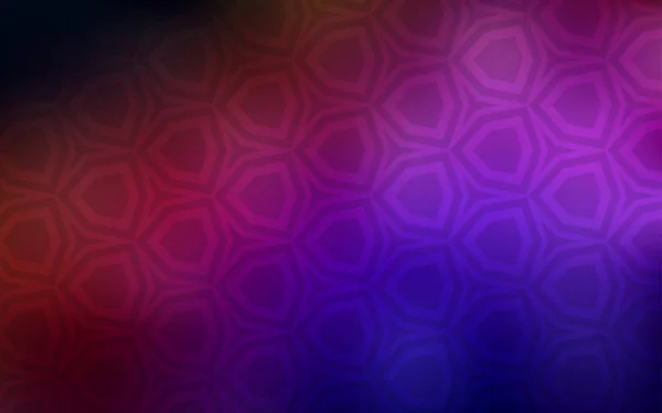 Темно Синій Червоний Векторний Фон Гексагонами Барвисті Шестикутники Розмитому Тлі — стоковий вектор