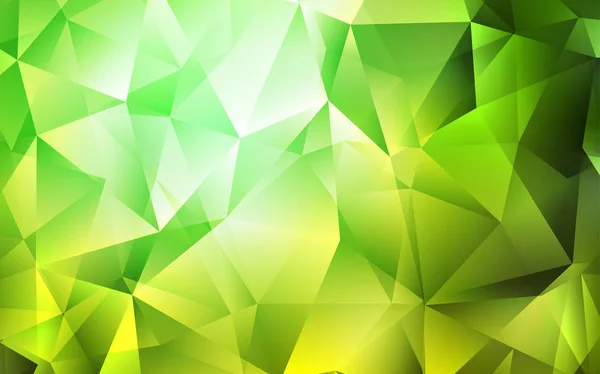 Funda Vectorial Verde Claro Estilo Poligonal Hermosa Ilustración Con Triángulos — Archivo Imágenes Vectoriales