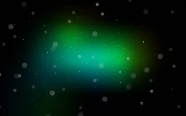 Dark Green Vector Background Xmas Snowflakes Decorative Shining Illustration Snow — Stock Vector